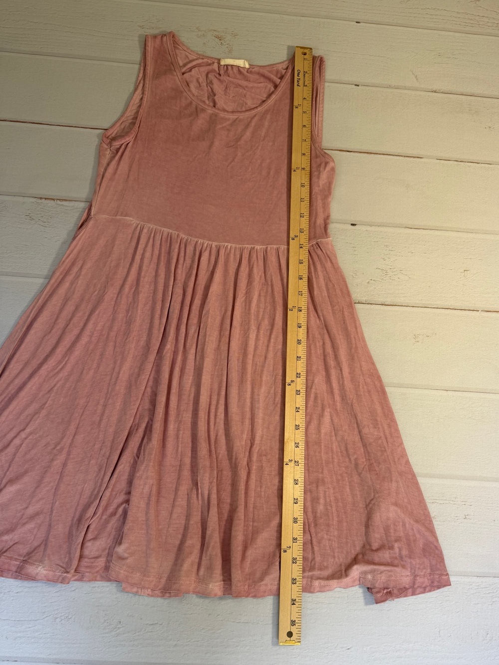 Altar’d State Dusty Pink Babydoll Tunic Dress Medium Soft Stretch Flowy Casual - Picture 4 of 7
